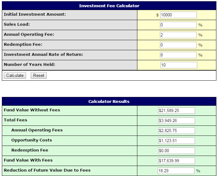 Investment-Fee-Calculator